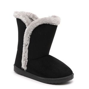 New Black Fur Booties